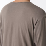 Relaxed CR Scoop Neck Long Sleeve T-Shirt [Taupe]
