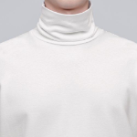 Relaxed Turtle Neck Long Sleeve T-Shirt [Cream]