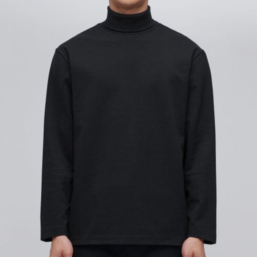 Ponte Turtle Neck Long Sleeve T-Shirt [Black]
