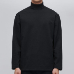 Ponte Turtle Neck Long Sleeve T-Shirt [Black]