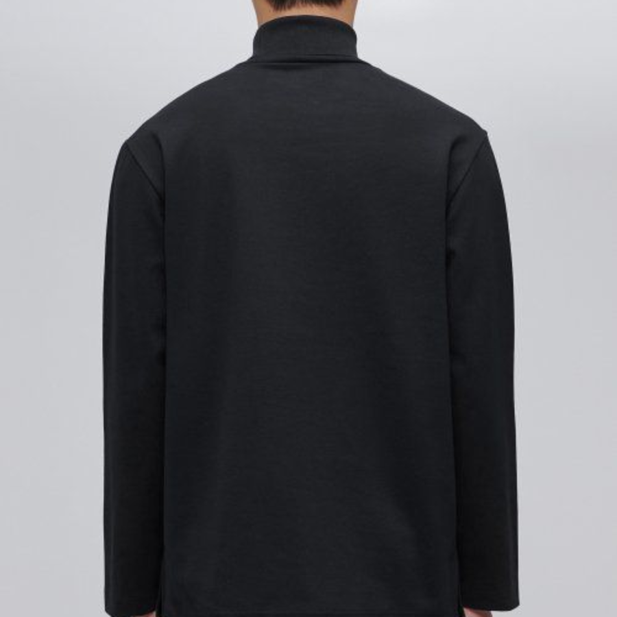 Ponte Turtle Neck Long Sleeve T-Shirt [Black]