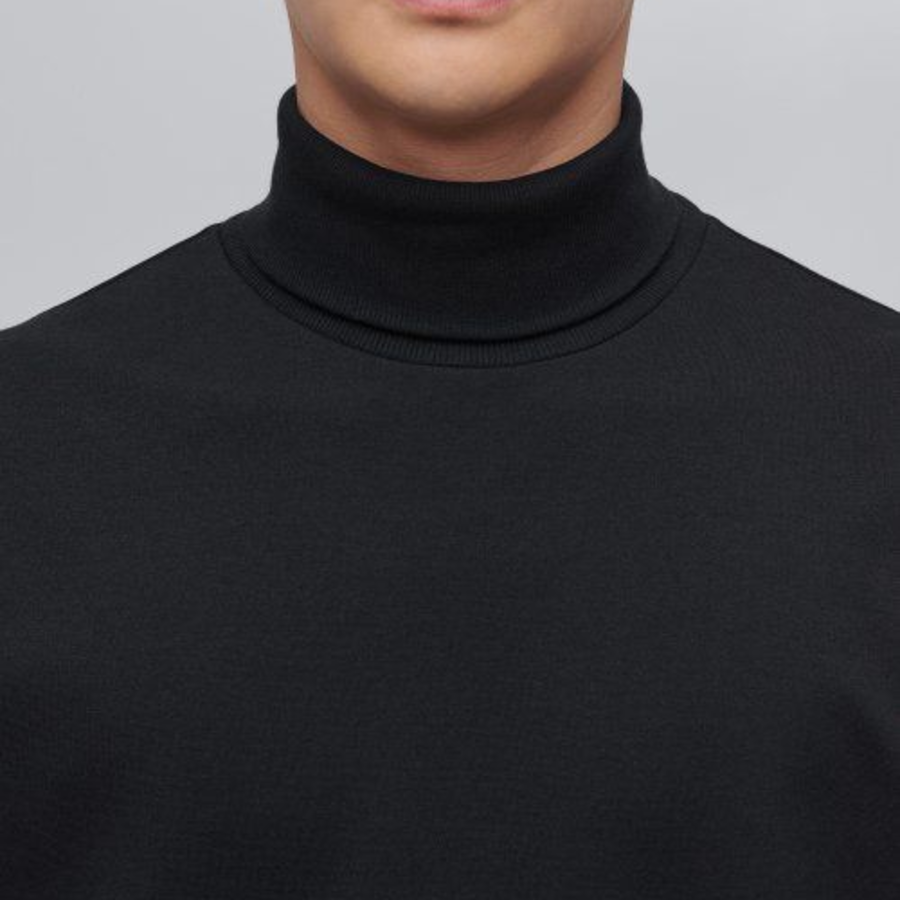 Ponte Turtle Neck Long Sleeve T-Shirt [Black]