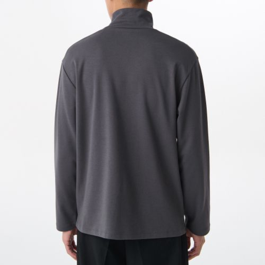 [Hitstandard] Turtle Neck Long Sleeve T-Shirt [Gunmetal]