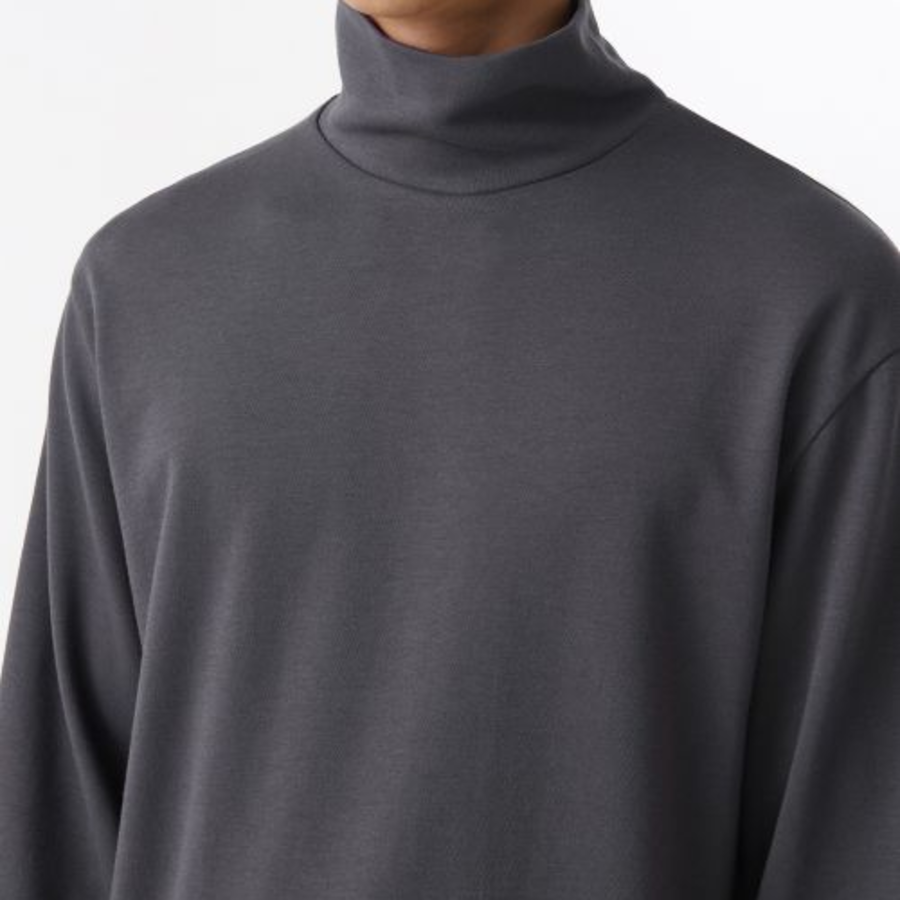 [Hitstandard] Turtle Neck Long Sleeve T-Shirt [Gunmetal]