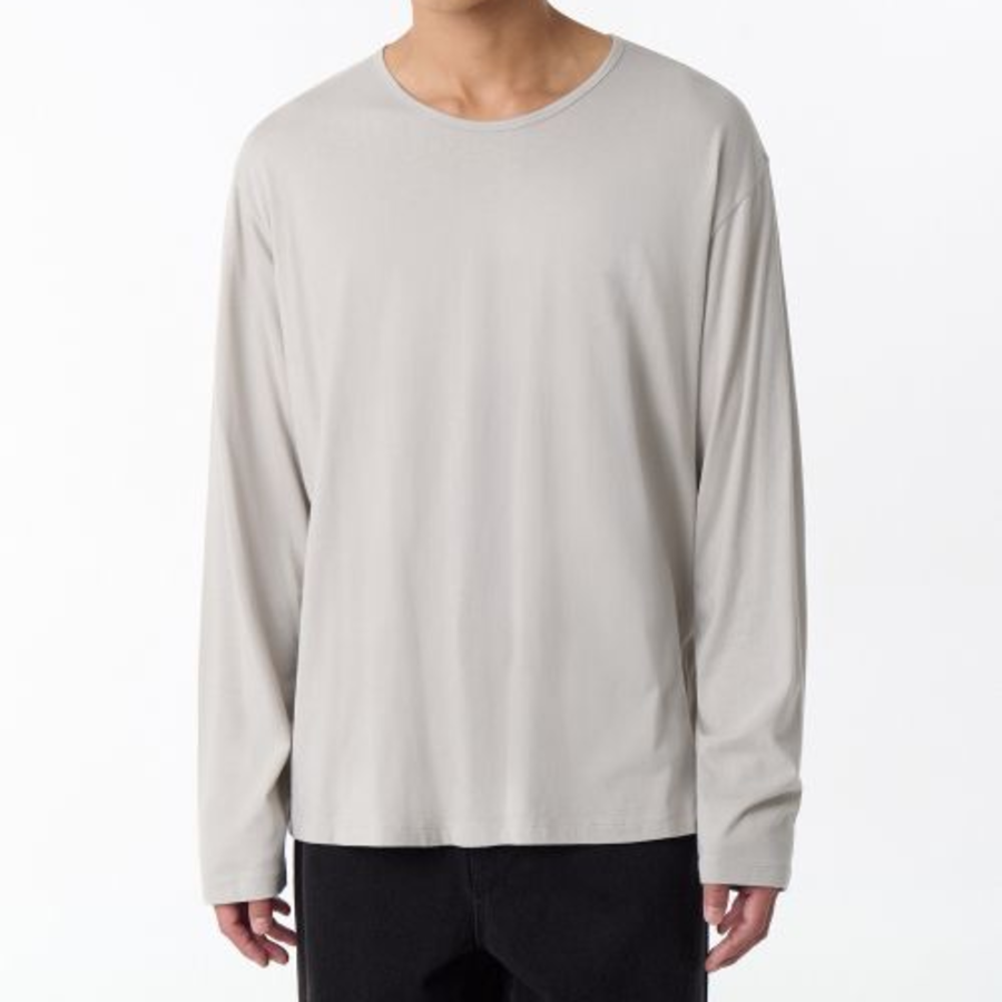 Relaxed CR Scoop Neck Long Sleeve T-Shirt [Mushroom]