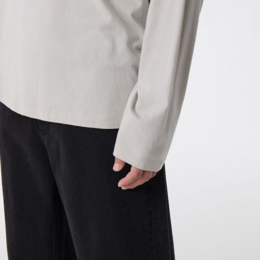 Relaxed CR Scoop Neck Long Sleeve T-Shirt [Mushroom]