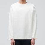 Ponte Crew Neck Long Sleeve T-Shirt [Cream]