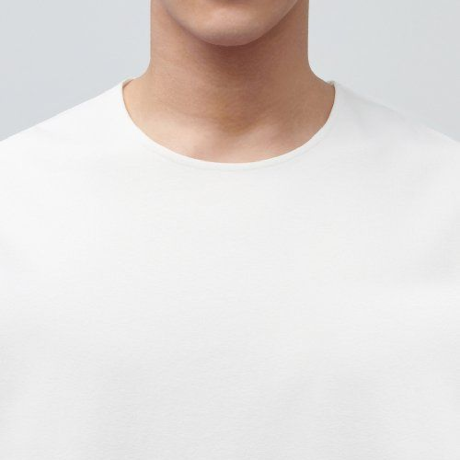 Ponte Crew Neck Long Sleeve T-Shirt [Cream]