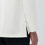 Ponte Crew Neck Long Sleeve T-Shirt [Cream]