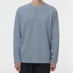 [HitStandard] Crew Neck Long Sleeve T-Shirt [Cloudy Blue]