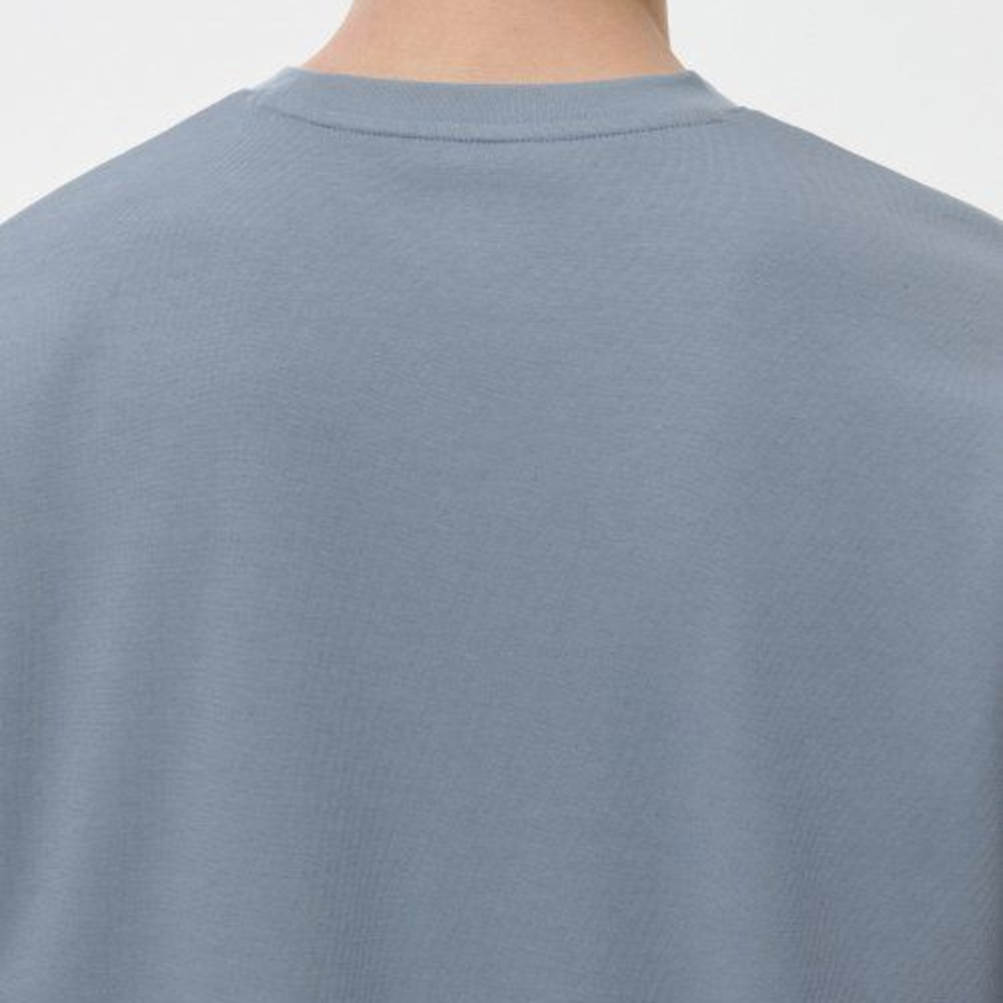 [HitStandard] Crew Neck Long Sleeve T-Shirt [Cloudy Blue]