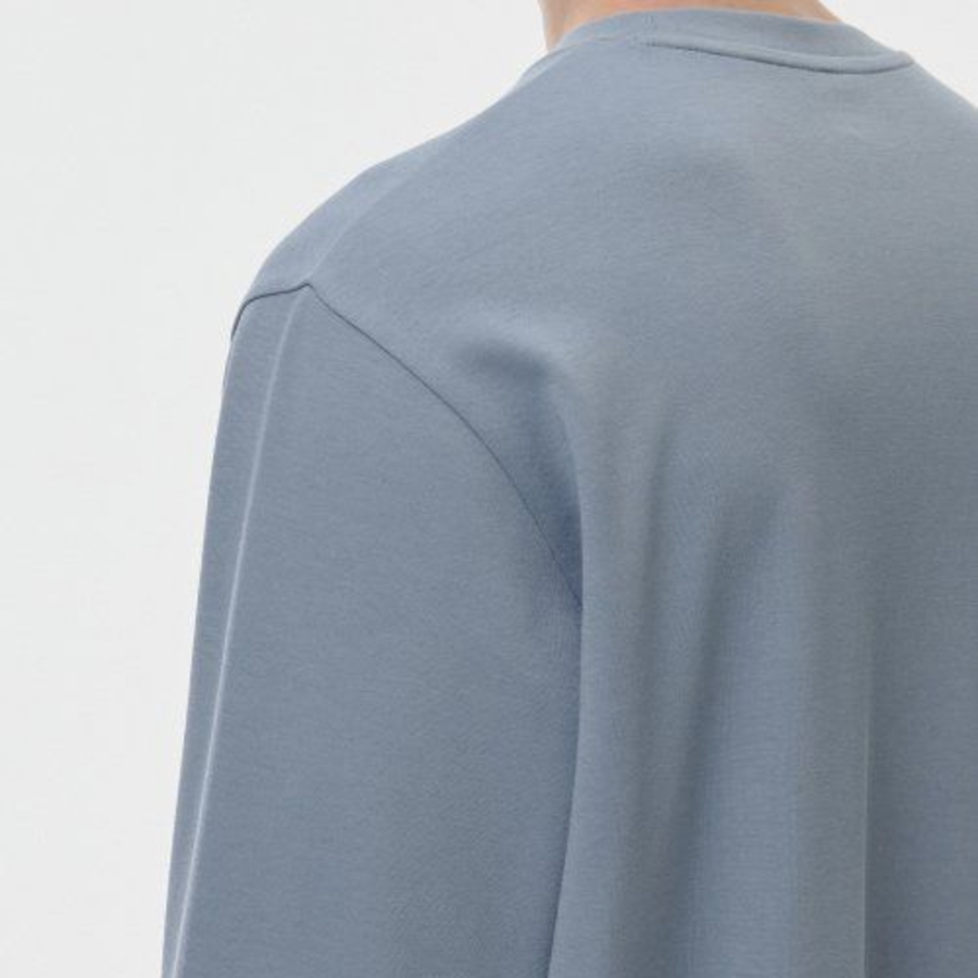 [HitStandard] Crew Neck Long Sleeve T-Shirt [Cloudy Blue]