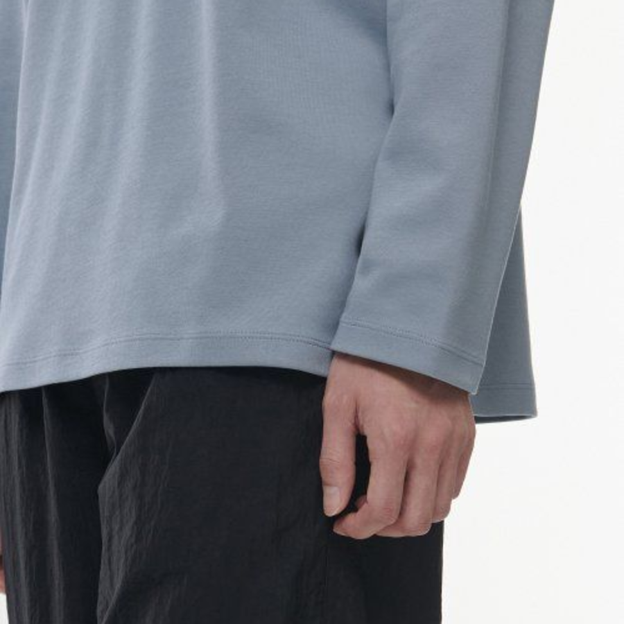 [HitStandard] Crew Neck Long Sleeve T-Shirt [Cloudy Blue]