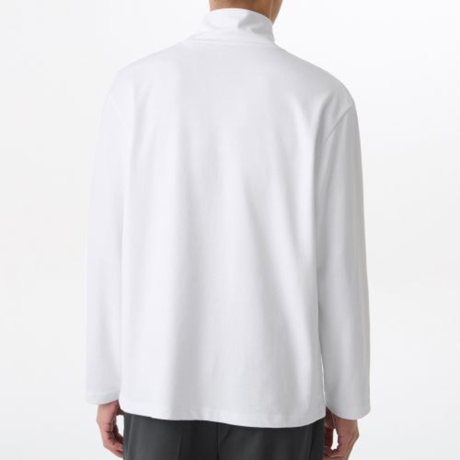 [HitStandard] Turtle Neck Long Sleeve T-Shirt [White]