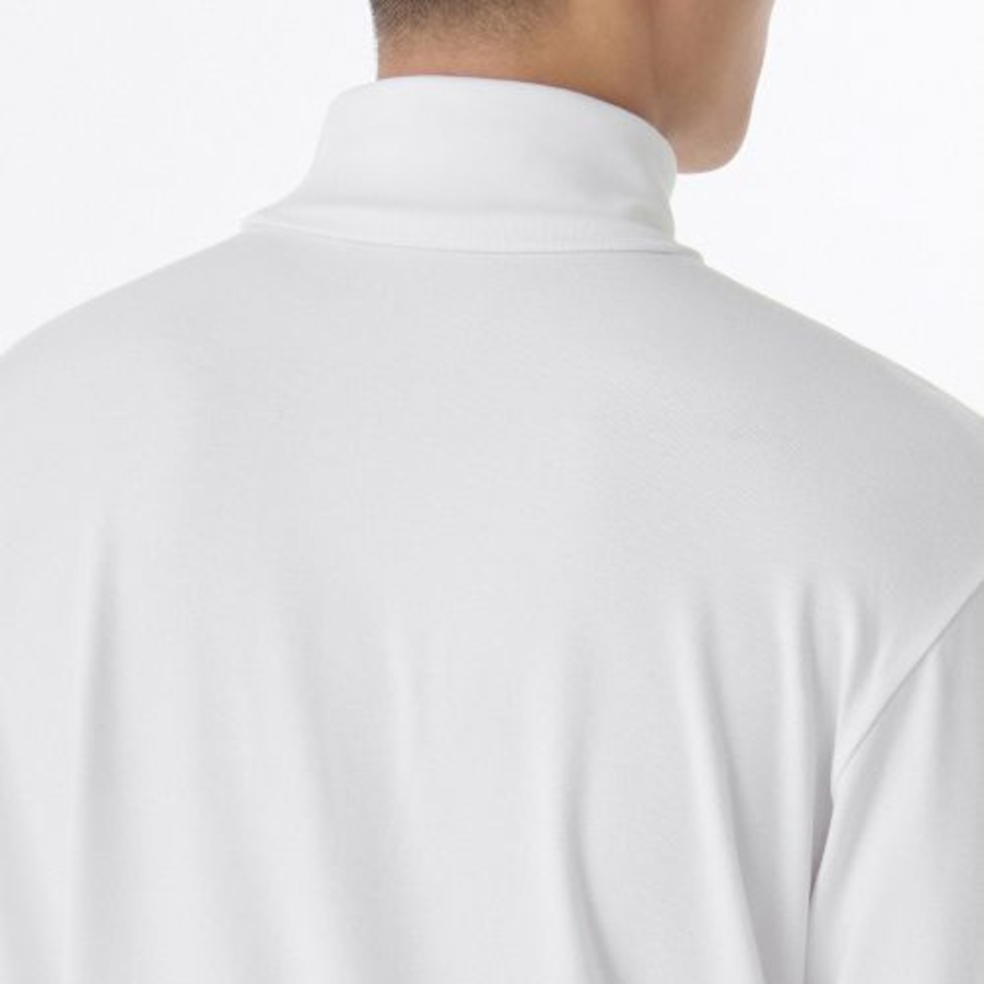 Relaxed Turtle Neck Knit Long Sleeve T-Shirt [White]