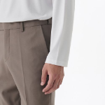 Relaxed Turtle Neck Knit Long Sleeve T-Shirt [White]