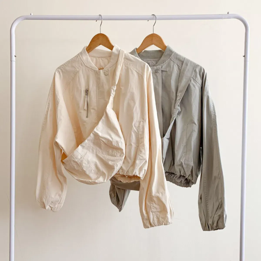 Butter Nylon Windbreaker