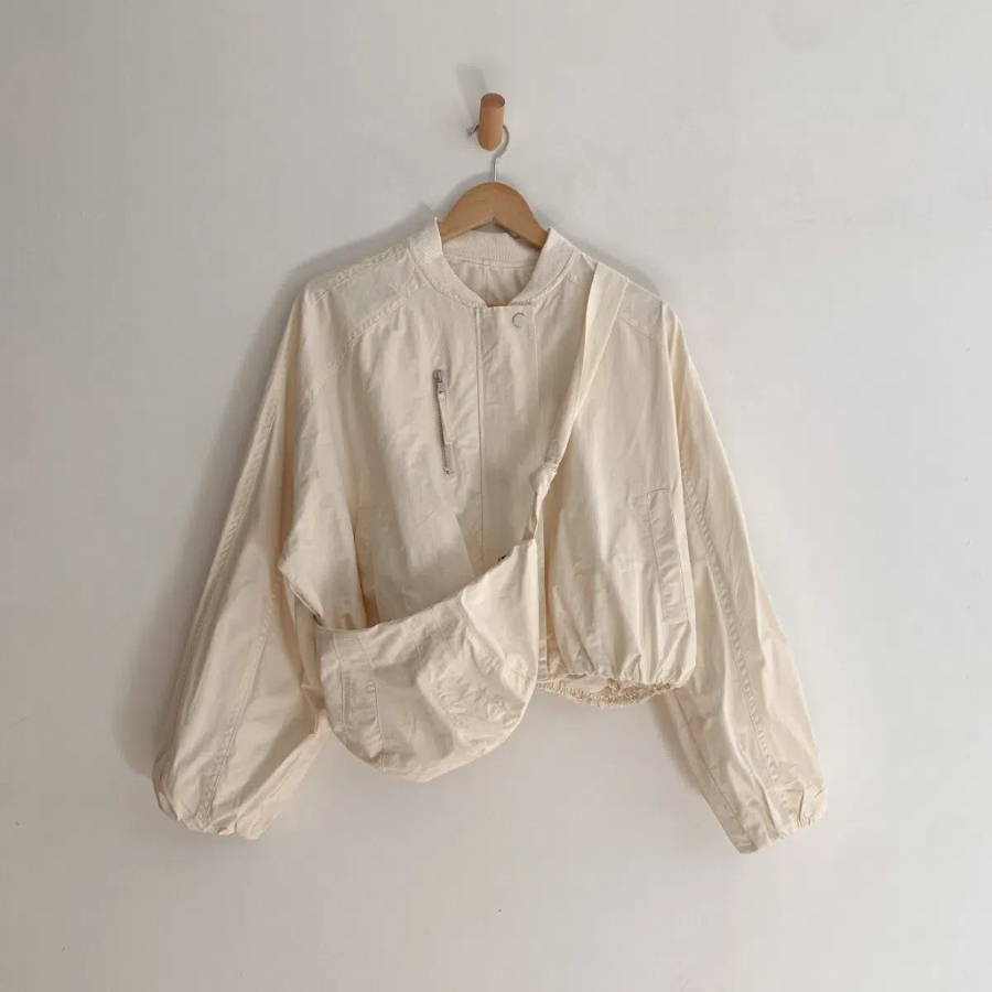 Butter Nylon Windbreaker