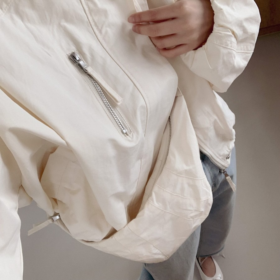 Butter Nylon Windbreaker