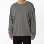 Relaxed CR Scoop Neck Long Sleeve T-Shirt [Khaki Grey]
