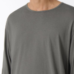 Relaxed CR Scoop Neck Long Sleeve T-Shirt [Khaki Grey]