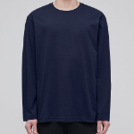 [Cooltandard] Crew Neck Long Sleeve T-Shirt [Navy]