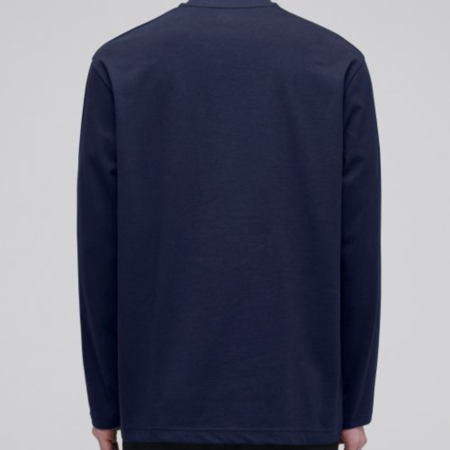 [Cooltandard] Crew Neck Long Sleeve T-Shirt [Navy]