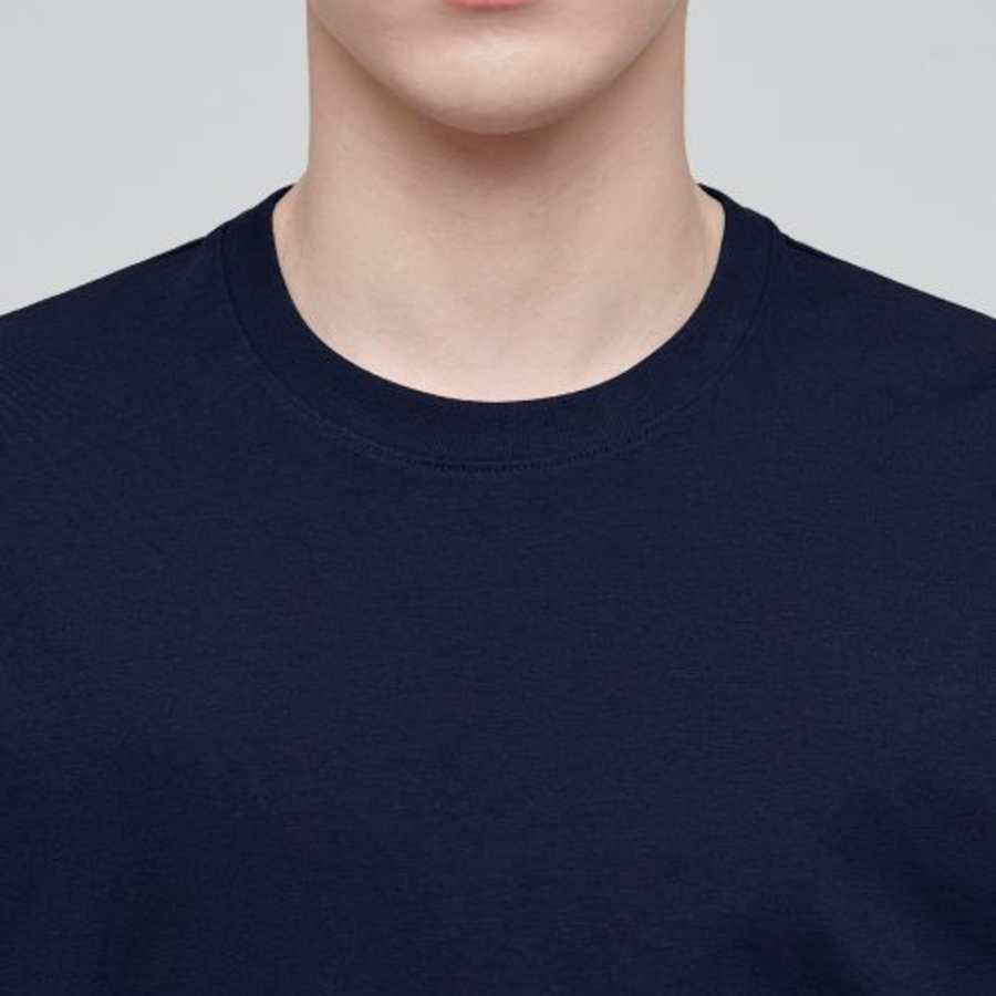 [Cooltandard] Crew Neck Long Sleeve T-Shirt [Navy]