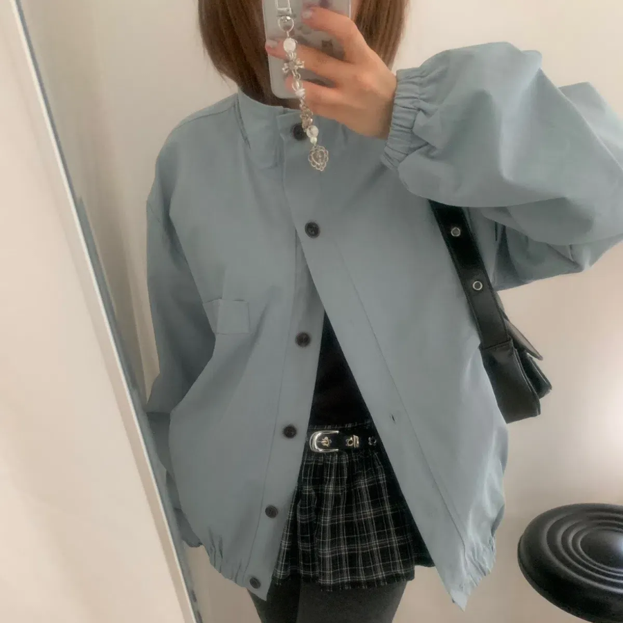 ENCO High Neck Loose-Fit Windbreaker