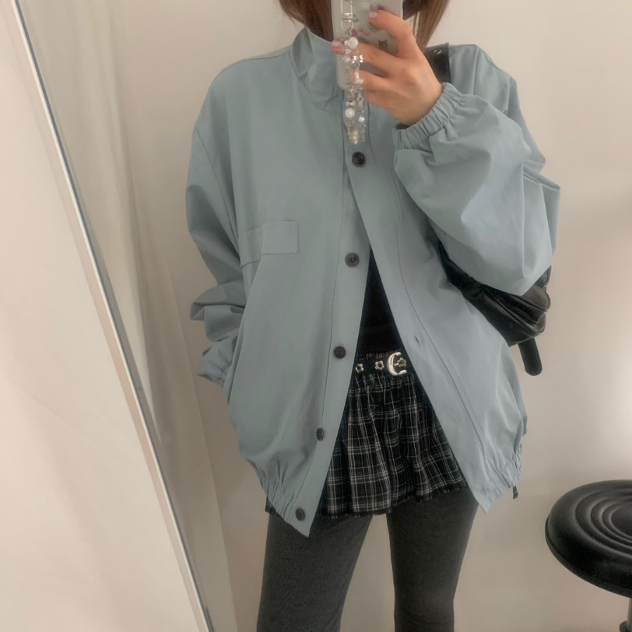 ENCO High Neck Loose-Fit Windbreaker