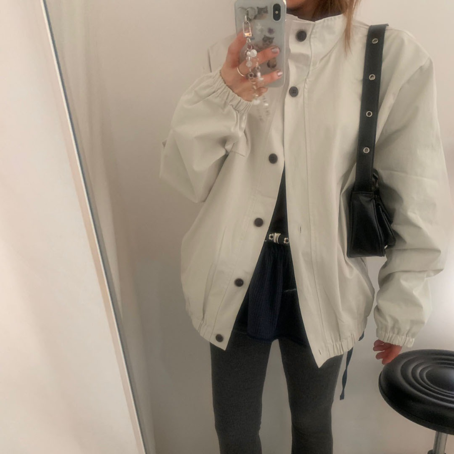 ENCO High Neck Loose-Fit Windbreaker