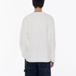 Pigment Relaxed Crew Neck Long Sleeve T-Shirt [White]