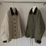 Colorblock Loose-Fit Fleece-Lined Windbreaker