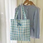 Ribbon Check Eco Bag — нежный акцент в повседневном образе