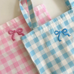 Ribbon Check Eco Bag — нежный акцент в повседневном образе