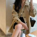 Tomi Loose Fit Half Trench Coat