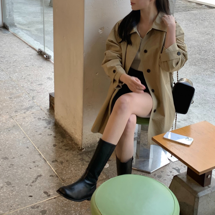 Tomi Loose Fit Half Trench Coat