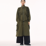 Big Size Lace Long Windbreaker