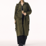 Big Size Lace Long Windbreaker