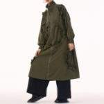 Big Size Lace Long Windbreaker