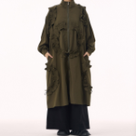 Big Size Lace Long Windbreaker