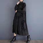 Big Size Lace Long Windbreaker