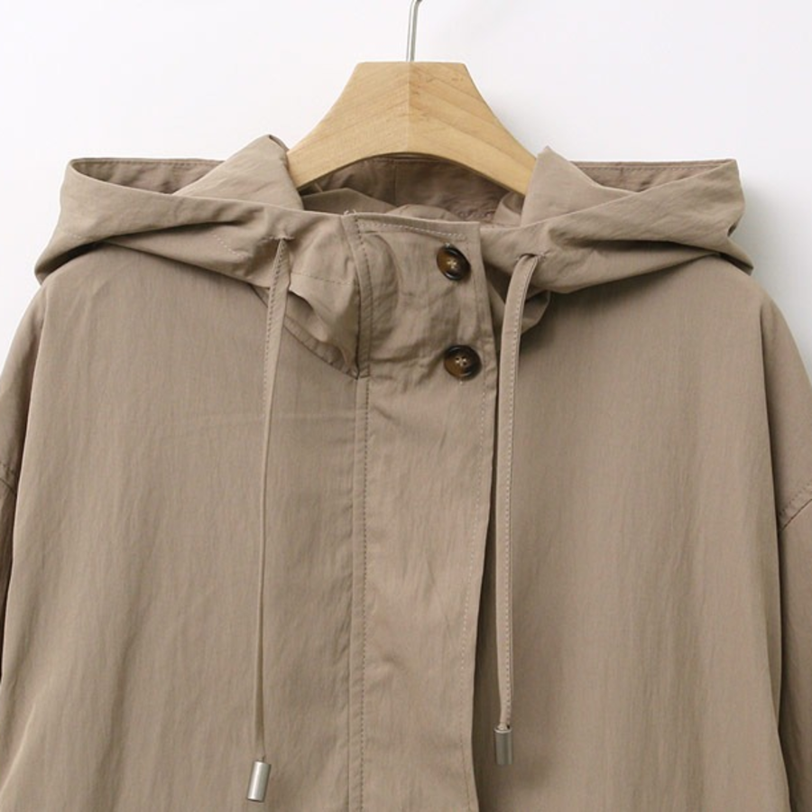 Spring Nylon Hooded Windbreaker