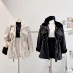 High Neck Mink-Fur Mustang Windbreaker