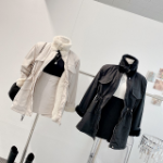 High Neck Mink-Fur Mustang Windbreaker