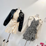 Slim Balloon Pocket Crop Leather Rider