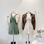 Slim Balloon Pocket Crop Leather Rider