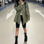 Selly High Neck Short Trench Windbreaker
