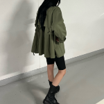 Selly High Neck Short Trench Windbreaker