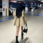 Selly High Neck Short Trench Windbreaker